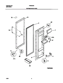 03 - Refrigerator Door parts for Frigidaire Refrigerator FRS20ZSGB3 from AppliancePartsPros.com
