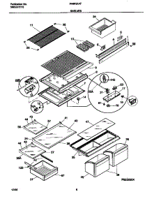 04 - Shelves parts for Frigidaire Refrigerator F44P21ATW0 from AppliancePartsPros.com