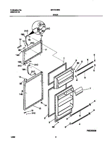 02 - Door parts for Frigidaire Refrigerator MRT21NREW2 from AppliancePartsPros.com