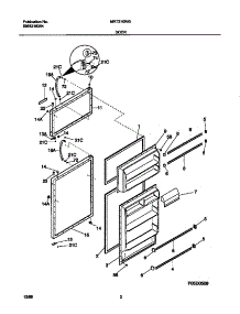 02 - Door parts for Frigidaire Refrigerator MRT21GNGW2 from AppliancePartsPros.com