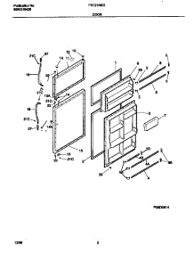 02 - Door parts for Frigidaire Refrigerator FRT21NRGW2 from AppliancePartsPros.com