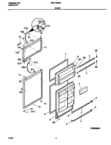 02 - Door parts for Frigidaire Refrigerator MRT18GRGW1 from AppliancePartsPros.com
