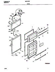02 - Door parts for Frigidaire Refrigerator MRT18TRFW3 from AppliancePartsPros.com