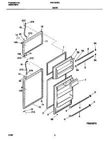 02 - Door parts for Frigidaire Refrigerator FRT18KRGW1 from AppliancePartsPros.com