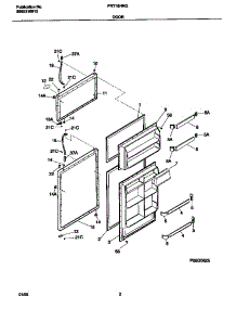 02 - Door parts for Frigidaire Refrigerator FRT18NRGW1 from AppliancePartsPros.com