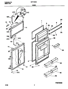 02 - Door parts for Frigidaire Refrigerator GRT18QNCW6 from AppliancePartsPros.com