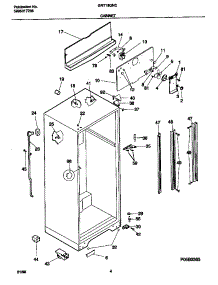 03 - Cabinet parts for Frigidaire Refrigerator GRT18QNCW6 from AppliancePartsPros.com
