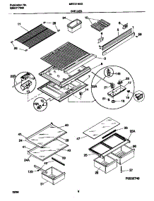 04 - Shelves parts for Frigidaire Refrigerator MRT21NSGW2 from AppliancePartsPros.com