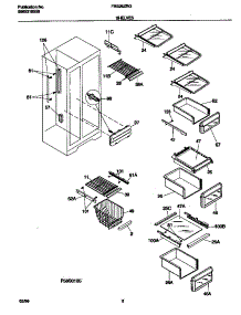 05 - Shelves parts for Frigidaire Refrigerator FRS26ZRGW5 from AppliancePartsPros.com