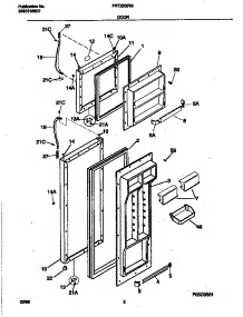 02 - Doors parts for Frigidaire Refrigerator FRT22QRGW3 from AppliancePartsPros.com