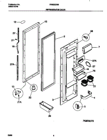 03 - Refrigerator parts for Frigidaire Refrigerator FRS22ZGGW4 from AppliancePartsPros.com
