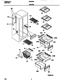 05 - Shelves parts for Frigidaire Refrigerator FRS20ZRGW3 from AppliancePartsPros.com