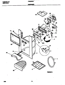 08 - Dispenser parts for Frigidaire Refrigerator FRS20ZRGW3 from AppliancePartsPros.com