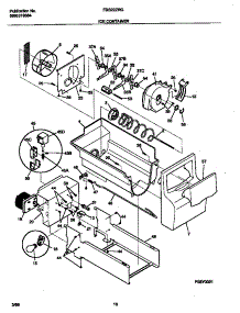 09 - Ice Container parts for Frigidaire Refrigerator FRS22ZRGW3 from AppliancePartsPros.com