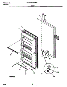 02 - Door parts for Frigidaire Freezer CFU12M2HW0 from AppliancePartsPros.com