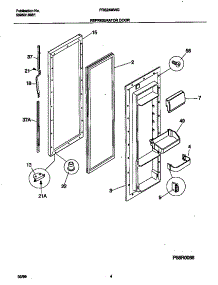 03 - Refrigerator Door parts for Frigidaire Refrigerator FRS24MWGW2 from AppliancePartsPros.com