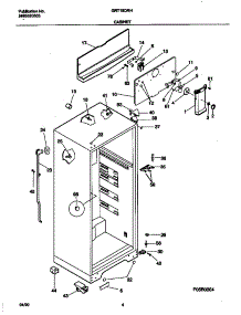 03 - Cabinet parts for Frigidaire Refrigerator GRT18DRHW0 from AppliancePartsPros.com