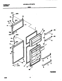 02 - Doors parts for Frigidaire Refrigerator FRT18IPRHW0 from AppliancePartsPros.com