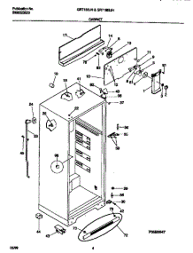 03 - Cabinet parts for Frigidaire Refrigerator GRT18SJHW0 from AppliancePartsPros.com