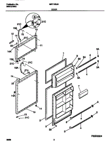 02 - Doors parts for Frigidaire Refrigerator MRT18SJHW0 from AppliancePartsPros.com