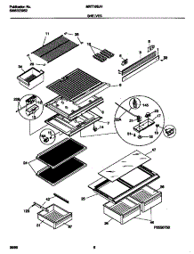 04 - Shelves parts for Frigidaire Refrigerator MRT18SJHW0 from AppliancePartsPros.com