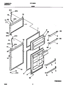 02 - Doors parts for Frigidaire Refrigerator FRT18NRHW0 from AppliancePartsPros.com
