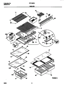 04 - Shelves parts for Frigidaire Refrigerator FRT18NRHW0 from AppliancePartsPros.com
