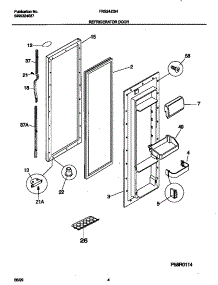 03 - Refrigerator Door parts for Frigidaire Refrigerator FRS24ZGHW0 from AppliancePartsPros.com