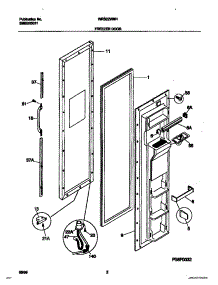 02 - Freezer Door parts for Frigidaire Refrigerator WRS22WNHW0 from AppliancePartsPros.com