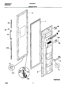 02 - Freezer Door parts for Frigidaire Refrigerator WRS20WRHW0 from AppliancePartsPros.com