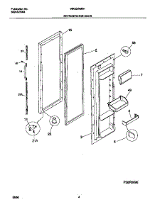 03 - Refrigerator Door parts for Frigidaire Refrigerator WRS20WRHW0 from AppliancePartsPros.com