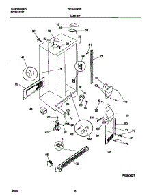 04 - Cabinet parts for Frigidaire Refrigerator WRS20WRHW0 from AppliancePartsPros.com
