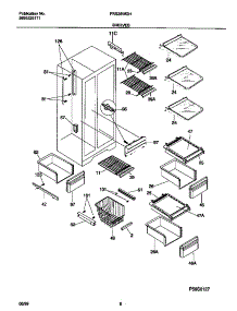 05 - Shelves parts for Frigidaire Refrigerator FRS26WGHD2 from AppliancePartsPros.com