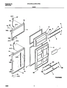 02 - Doors parts for Frigidaire Refrigerator FRT21PRHW2 from AppliancePartsPros.com
