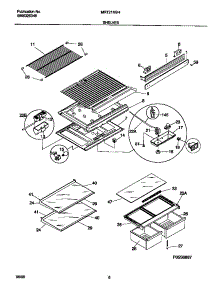 04 - Shelves parts for Frigidaire Refrigerator MRT21NSHW0 from AppliancePartsPros.com