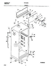 03 - Cabinet parts for Frigidaire Refrigerator FRT13GRHW0 from AppliancePartsPros.com