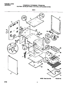 03 - Body parts for Frigidaire Range TEF352BHDA from AppliancePartsPros.com