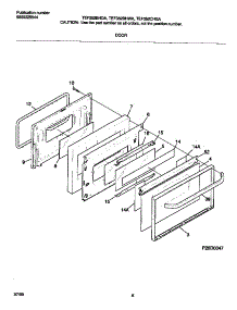 05 - Door parts for Frigidaire Range TEF352CHSA from AppliancePartsPros.com