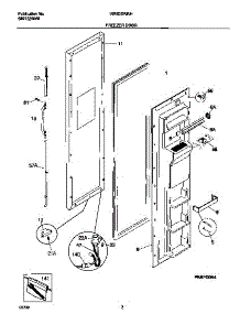02 - Freezer Door parts for Frigidaire Refrigerator WRS20WRHW1 from AppliancePartsPros.com