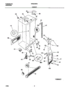 04 - Cabinet parts for Frigidaire Refrigerator WRS20WRHW1 from AppliancePartsPros.com