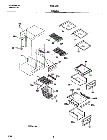 05 - Shelves parts for Frigidaire Refrigerator FRS24ZRHW2 from AppliancePartsPros.com