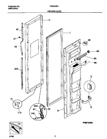 02 - Freezer Door parts for Frigidaire Refrigerator F45WJ26HD2 from AppliancePartsPros.com