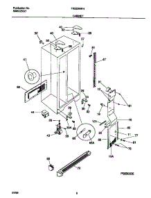 04 - Cabinet parts for Frigidaire Refrigerator FRS20WRHW2 from AppliancePartsPros.com