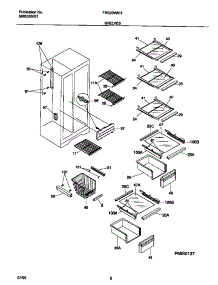 05 - Shelves parts for Frigidaire Refrigerator FRS20WRHW2 from AppliancePartsPros.com