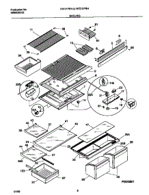 04 - Shelves parts for Frigidaire Refrigerator FRT21PRHW3 from AppliancePartsPros.com