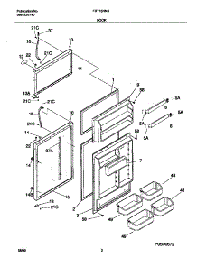 02 - Doors parts for Frigidaire Refrigerator FRT18NNHW0 from AppliancePartsPros.com