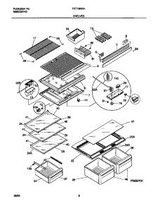 04 - Shelves parts for Frigidaire Refrigerator FRT18NNHW0 from AppliancePartsPros.com