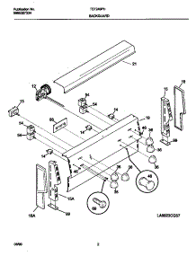 02 - Backguard parts for Frigidaire Range TEF240PHW1 from AppliancePartsPros.com