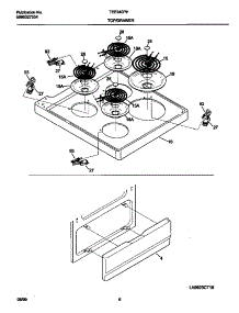 04 - Top / Drawer parts for Frigidaire Range TEF240PHW1 from AppliancePartsPros.com