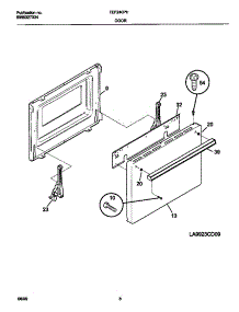 05 - Door parts for Frigidaire Range TEF240PHW1 from AppliancePartsPros.com